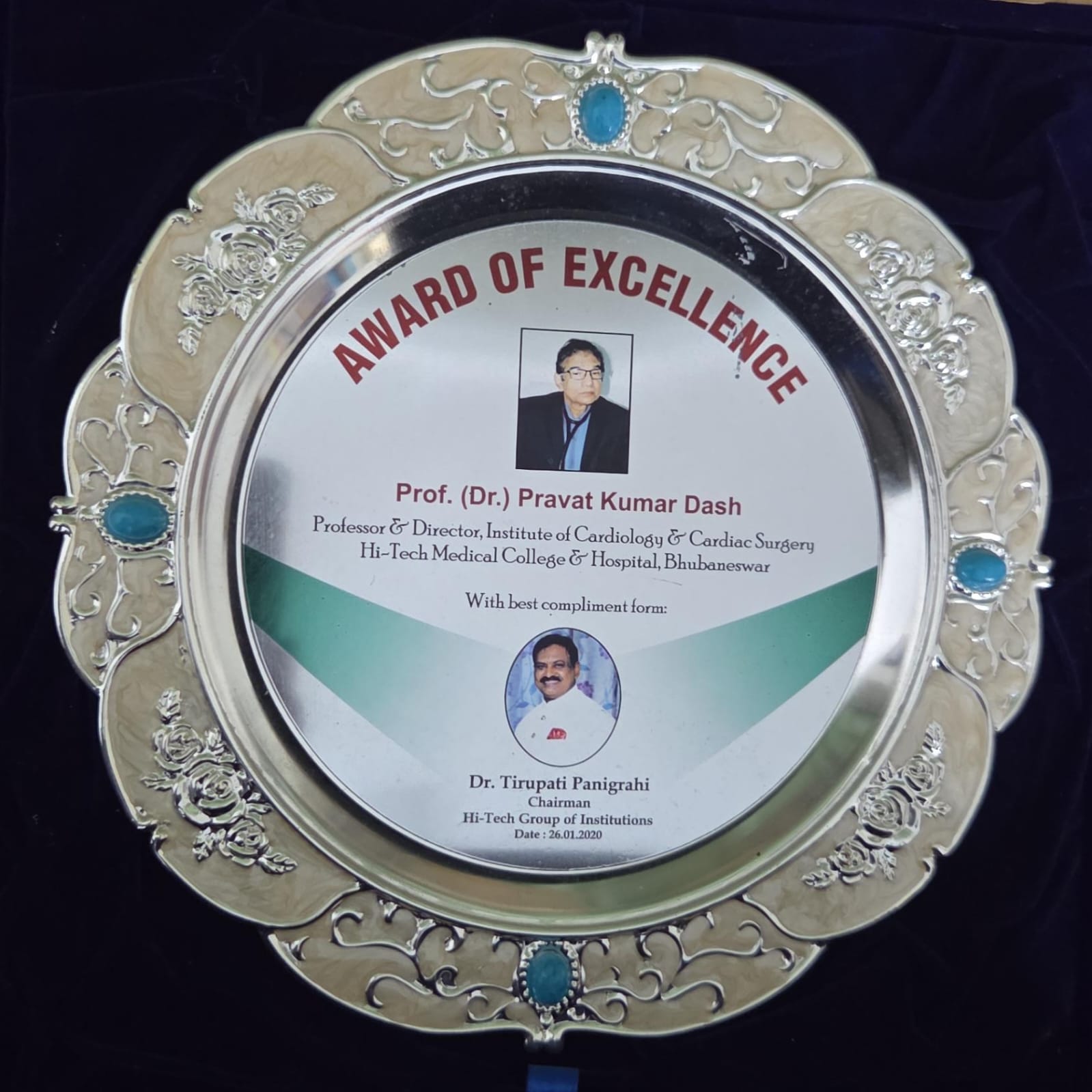 Award presented to Dr. P. K. Dash