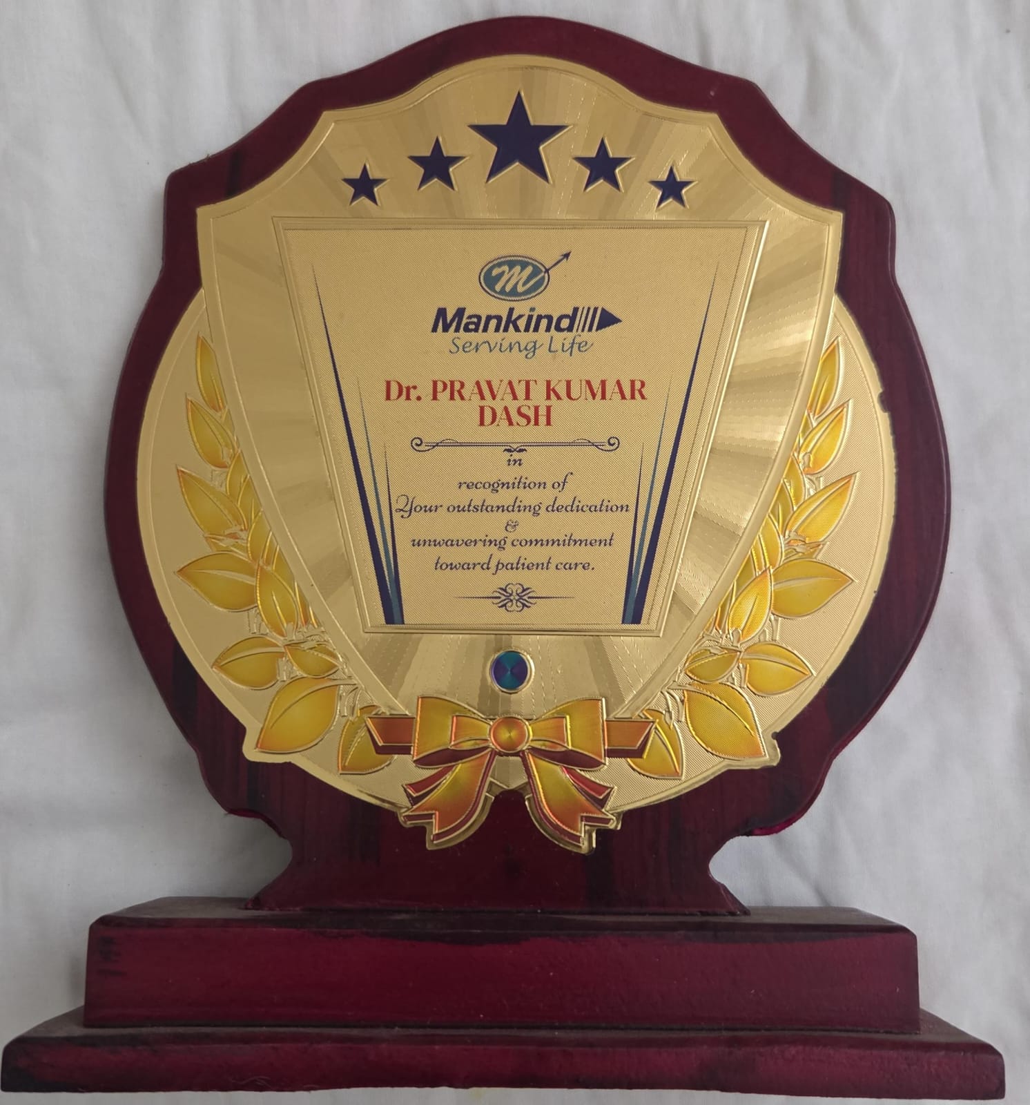 Award presented to Dr. P. K. Dash
