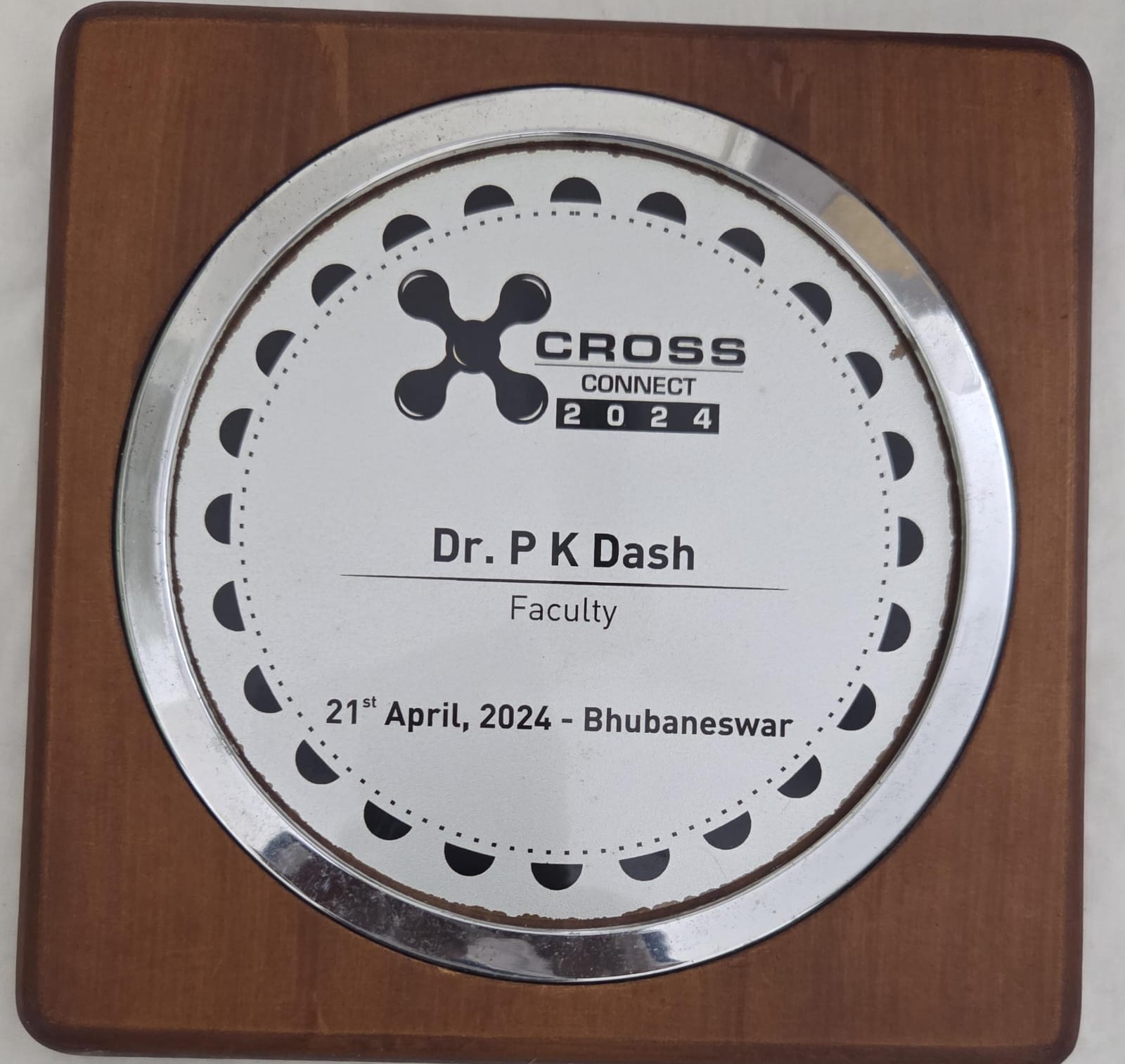 Award presented to Dr. P. K. Dash